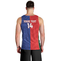 Custom Rugby Samoa and Lebanon Men Tank Top Toa Samoa Cedars Together LT14 - Polynesian Pride