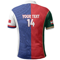 Custom Rugby Samoa and Lebanon Polo Shirt Toa Samoa Cedars Together LT14 - Polynesian Pride
