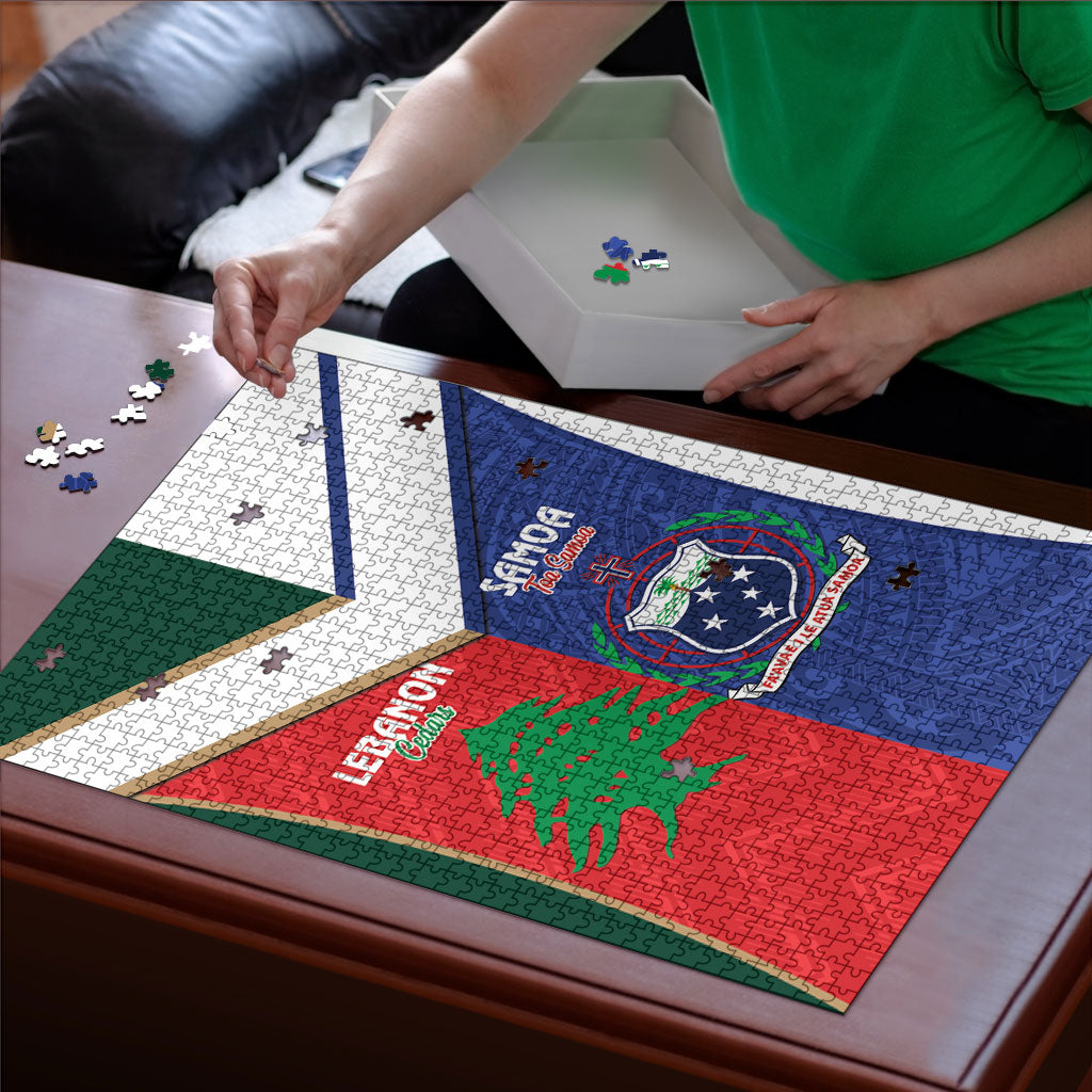 Rugby Samoa and Lebanon Puzzle Toa Samoa Cedars Together LT14 - Polynesian Pride