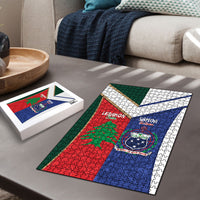 Rugby Samoa and Lebanon Puzzle Toa Samoa Cedars Together LT14 - Polynesian Pride