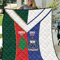 Rugby Samoa and Lebanon Quilt Toa Samoa Cedars Together LT14 Multicolor - Polynesian Pride