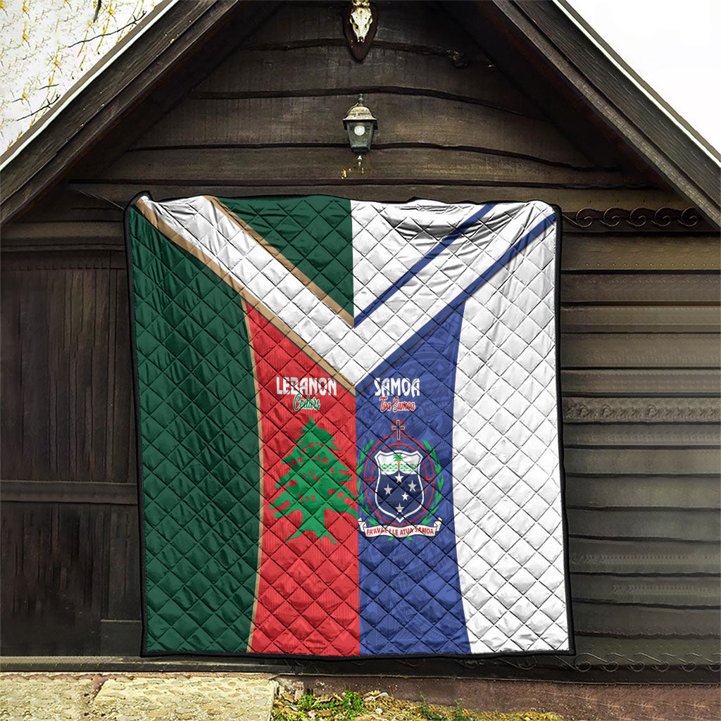 Rugby Samoa and Lebanon Quilt Toa Samoa Cedars Together LT14 - Polynesian Pride