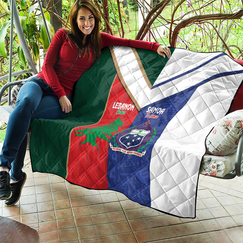 Rugby Samoa and Lebanon Quilt Toa Samoa Cedars Together LT14 - Polynesian Pride