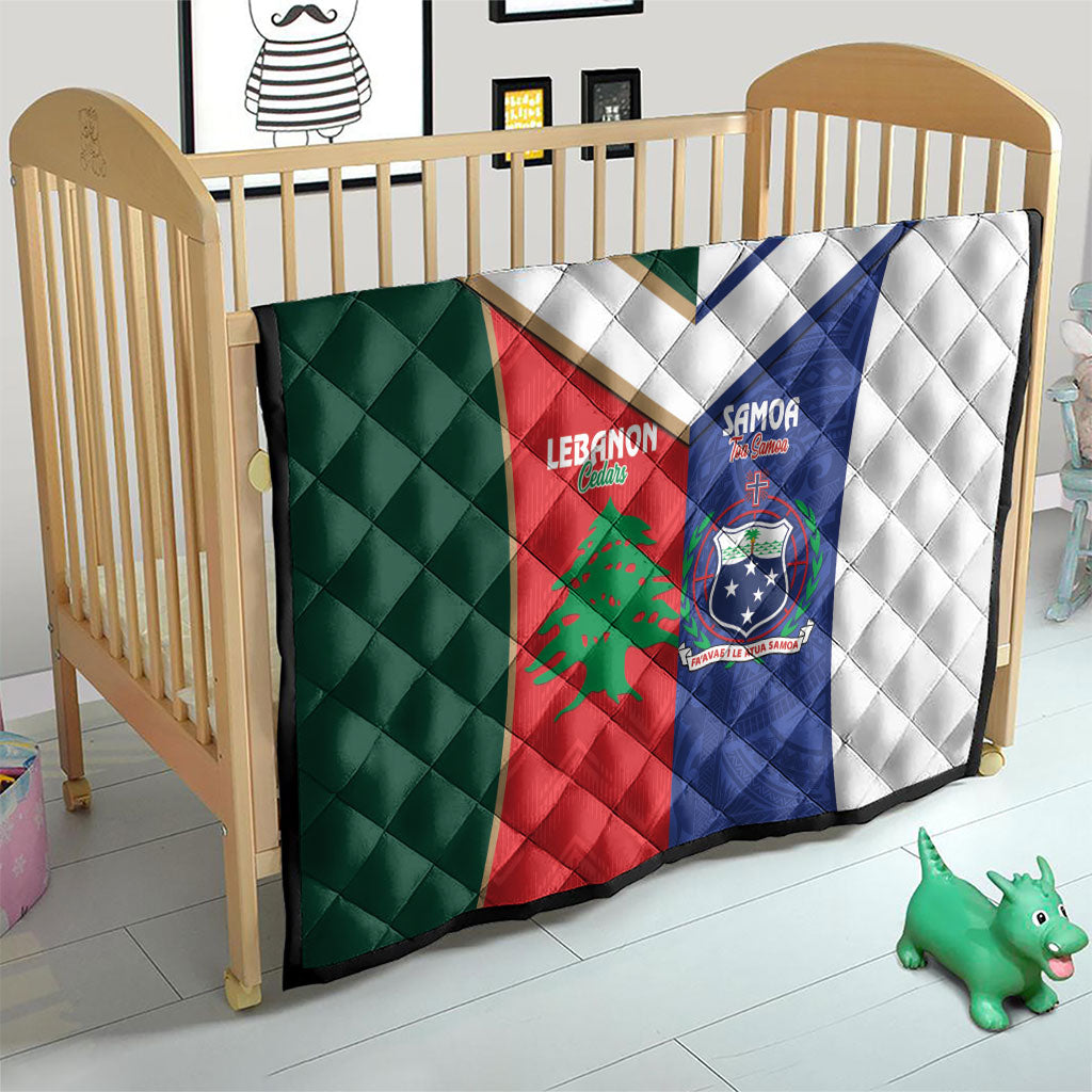 Rugby Samoa and Lebanon Quilt Toa Samoa Cedars Together LT14 - Polynesian Pride