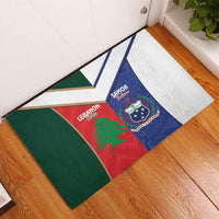 Rugby Samoa and Lebanon Rubber Doormat Toa Samoa Cedars Together LT14 - Polynesian Pride