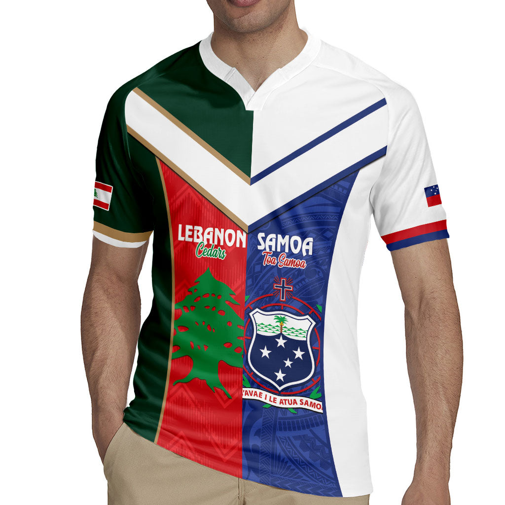 Custom Rugby Samoa and Lebanon Rugby Jersey Toa Samoa Cedars Together LT14 - Polynesian Pride