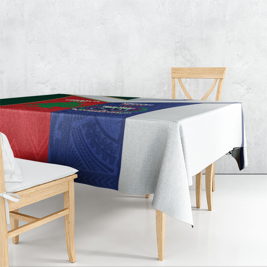 Rugby Samoa and Lebanon Tablecloth Toa Samoa Cedars Together LT14 - Polynesian Pride