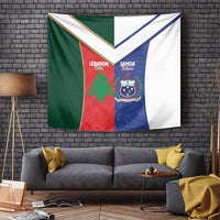 Rugby Samoa and Lebanon Tapestry Toa Samoa Cedars Together LT14 Multicolor - Polynesian Pride