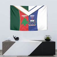 Rugby Samoa and Lebanon Tapestry Toa Samoa Cedars Together LT14 - Polynesian Pride