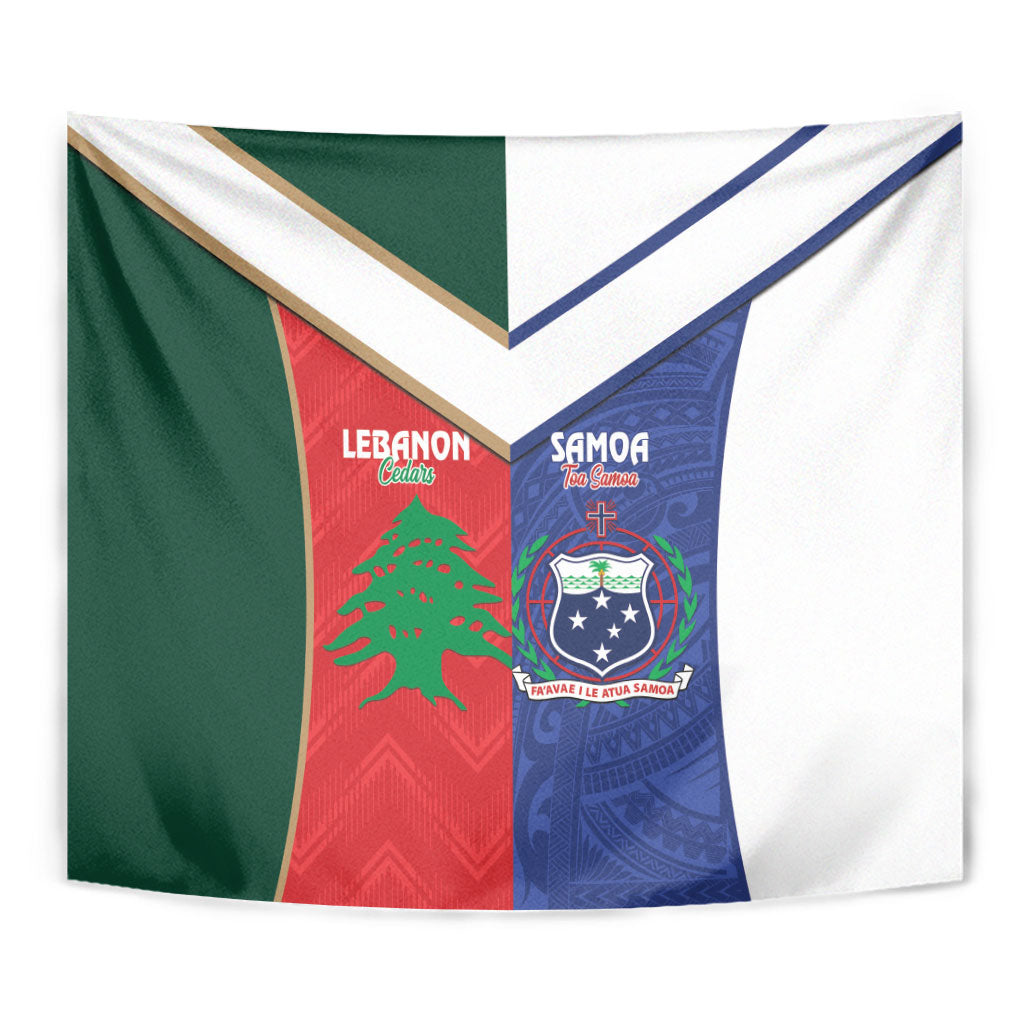 Rugby Samoa and Lebanon Tapestry Toa Samoa Cedars Together LT14 - Polynesian Pride