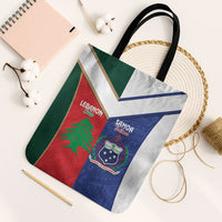 Rugby Samoa and Lebanon Tote Bag Toa Samoa Cedars Together LT14 Black Strap One Size Multicolor - Polynesian Pride