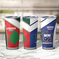 Rugby Samoa and Lebanon Tumbler Cup Toa Samoa Cedars Together LT14 - Polynesian Pride