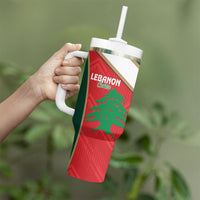 Rugby Samoa and Lebanon Tumbler With Handle Toa Samoa Cedars Together LT14 - Polynesian Pride