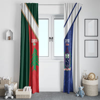 Rugby Samoa and Lebanon Window Curtain Toa Samoa Cedars Together LT14 - Polynesian Pride