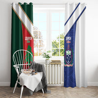 Rugby Samoa and Lebanon Window Curtain Toa Samoa Cedars Together LT14 - Polynesian Pride