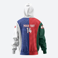 Custom Rugby Samoa and Lebanon Zip Hoodie Toa Samoa Cedars Together LT14 - Polynesian Pride