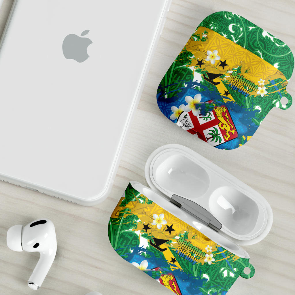 Malampa Fiji Day AirPods Case 10 October Together We Grow Grunge Tapa Motifs LT14 - Polynesian Pride