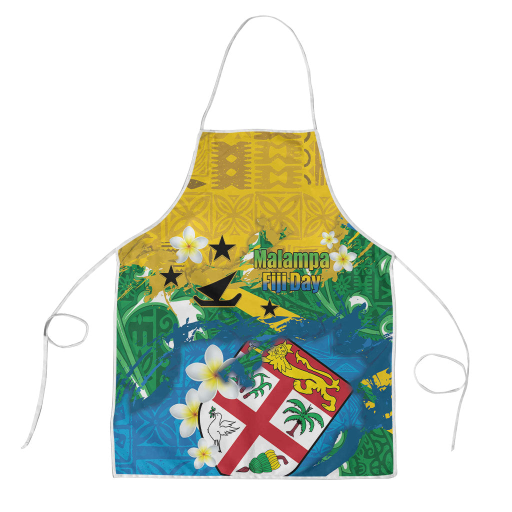 Malampa Fiji Day Apron 10 October Together We Grow Grunge Tapa Motifs LT14 Multicolor - Polynesian Pride