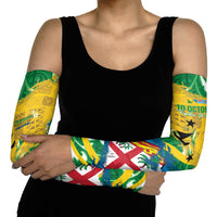 Malampa Fiji Day Arm Sleeves 10 October Together We Grow Grunge Tapa Motifs LT14 - Polynesian Pride
