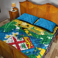 Malampa Fiji Day Quilt Bed Set 10 October Together We Grow Grunge Tapa Motifs LT14 - Polynesian Pride