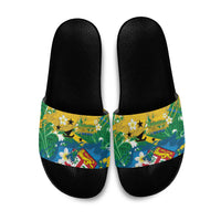 Malampa Fiji Day Slide Sandals 10 October Together We Grow Grunge Tapa Motifs LT14 Multicolor - Polynesian Pride