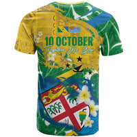 Malampa Fiji Day T Shirt 10 October Together We Grow Grunge Tapa Motifs LT14 - Polynesian Pride