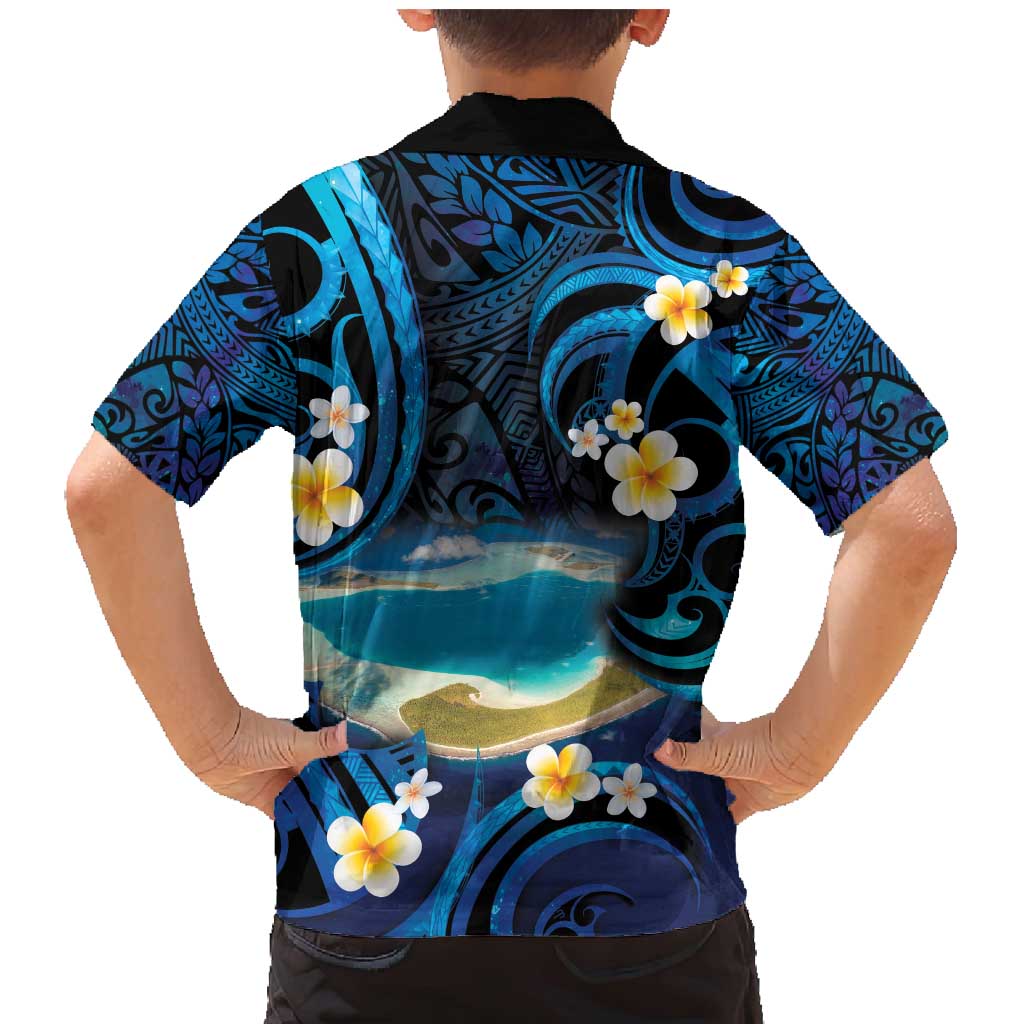 French Polynesia Tetiaroa Atoll Family Matching Mermaid Dress and Hawaiian Shirt Polynesian Curves Style LT14 - Polynesian Pride