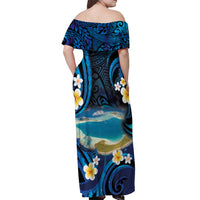 French Polynesia Tetiaroa Atoll Off Shoulder Maxi Dress Polynesian Curves Style LT14 - Polynesian Pride