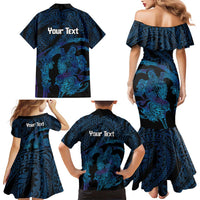 Personalised Tahiti Moorea Atoll Family Matching Mermaid Dress and Hawaiian Shirt Polynesian Sea Turtle LT14 - Polynesian Pride