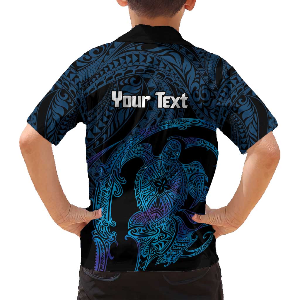 Personalised Tahiti Moorea Atoll Family Matching Puletasi and Hawaiian Shirt Polynesian Sea Turtle LT14 - Polynesian Pride