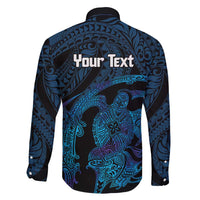 Personalised Tahiti Moorea Atoll Family Matching Puletasi and Hawaiian Shirt Polynesian Sea Turtle LT14 - Polynesian Pride