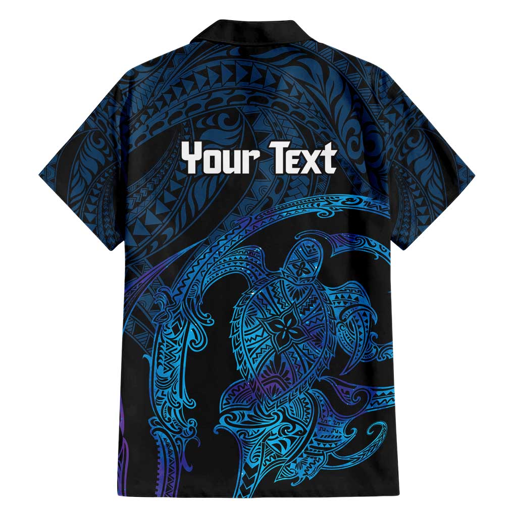Personalised Tahiti Moorea Atoll Family Matching Short Sleeve Bodycon Dress and Hawaiian Shirt Polynesian Sea Turtle LT14 - Polynesian Pride