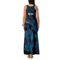 Personalised Tahiti Moorea Atoll Family Matching Tank Maxi Dress and Hawaiian Shirt Polynesian Sea Turtle LT14 - Polynesian Pride