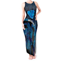 Personalised Tahiti Moorea Atoll Tank Maxi Dress Polynesian Sea Turtle