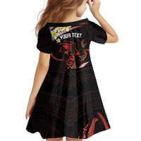 Personalised Tahiti Bora Bora Family Matching Off Shoulder Maxi Dress and Hawaiian Shirt Manta Rays With Polynesian Plumeria LT14 - Polynesian Pride
