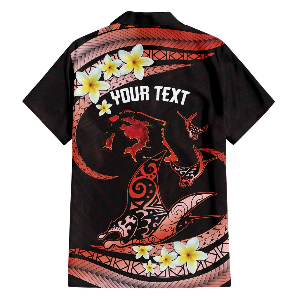 Personalised Tahiti Bora Bora Family Matching Summer Maxi Dress and Hawaiian Shirt Manta Rays With Polynesian Plumeria LT14 - Polynesian Pride