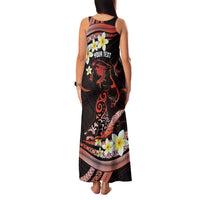Personalised Tahiti Bora Bora Family Matching Tank Maxi Dress and Hawaiian Shirt Manta Rays With Polynesian Plumeria LT14 - Polynesian Pride