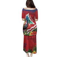 Personalised Kiribati Tarawa Atoll Family Matching Puletasi and Hawaiian Shirt Frigate Bird With Map Tropical Style LT14 - Polynesian Pride