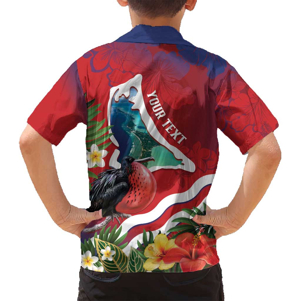 Personalised Kiribati Tarawa Atoll Family Matching Tank Maxi Dress and Hawaiian Shirt Frigate Bird With Map Tropical Style LT14 - Polynesian Pride