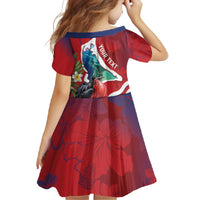 Personalised Kiribati Tarawa Atoll Family Matching Tank Maxi Dress and Hawaiian Shirt Frigate Bird With Map Tropical Style LT14 - Polynesian Pride
