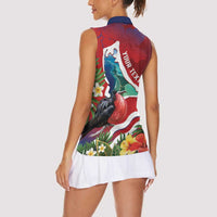 Personalised Kiribati Tarawa Atoll Women Sleeveless Polo Shirt Frigate Bird With Map Tropical Style LT14 - Polynesian Pride