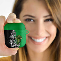 New Zealand and Ireland Rugby Custom AirPods Case Maori Tiki Fern Irish Celtic Cross LT14 - Polynesian Pride