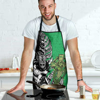 New Zealand and Ireland Rugby Custom Apron Maori Tiki Fern Irish Celtic Cross LT14 - Polynesian Pride