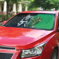 New Zealand and Ireland Rugby Custom Auto Sun Shade Maori Tiki Fern Irish Celtic Cross LT14 - Polynesian Pride
