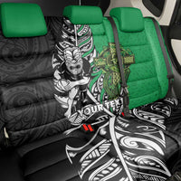 New Zealand and Ireland Rugby Custom Back Car Seat Cover Maori Tiki Fern Irish Celtic Cross LT14 - Polynesian Pride