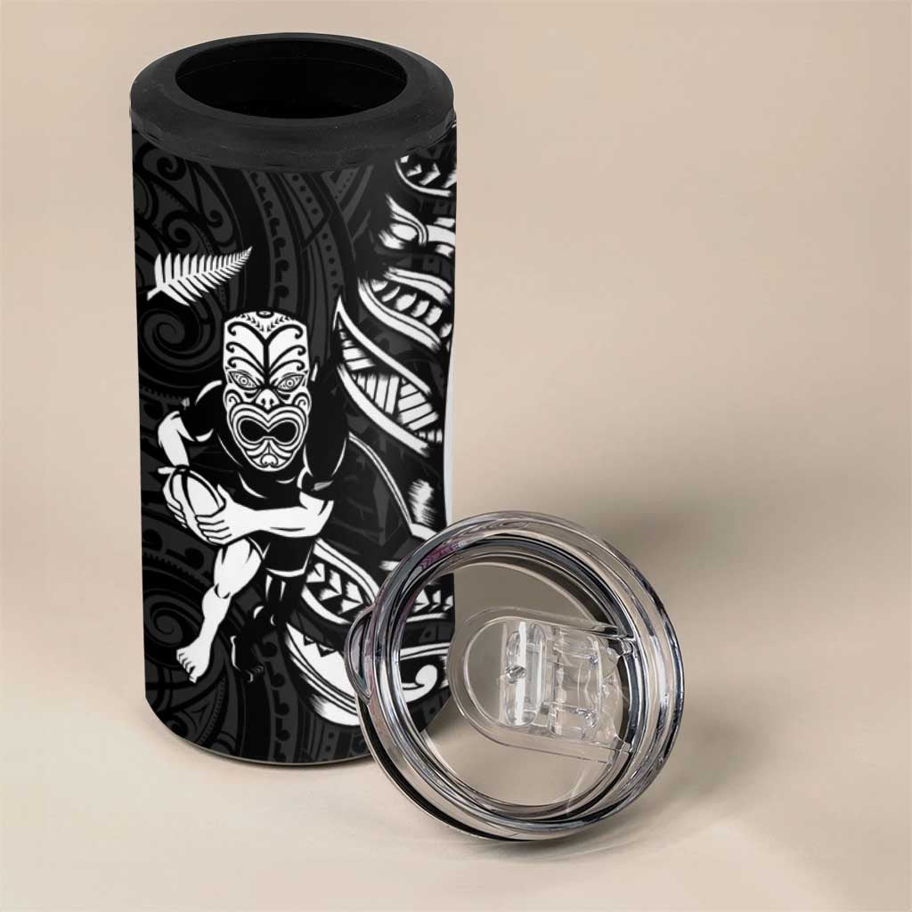 New Zealand and Ireland Rugby 4 in 1 Can Cooler Tumbler Maori Tiki Fern Irish Celtic Cross LT14 - Polynesian Pride