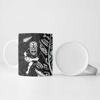 New Zealand and Ireland Rugby Ceramic Mug Maori Tiki Fern Irish Celtic Cross LT14 - Polynesian Pride