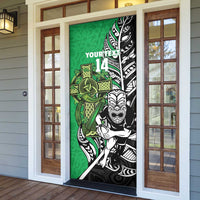 New Zealand and Ireland Rugby Custom Door Cover Maori Tiki Fern Irish Celtic Cross LT14 - Polynesian Pride
