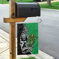 New Zealand and Ireland Rugby Custom Garden Flag Maori Tiki Fern Irish Celtic Cross LT14 - Polynesian Pride