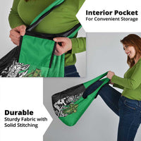 New Zealand and Ireland Rugby Custom Grocery Bag Maori Tiki Fern Irish Celtic Cross LT14 - Polynesian Pride